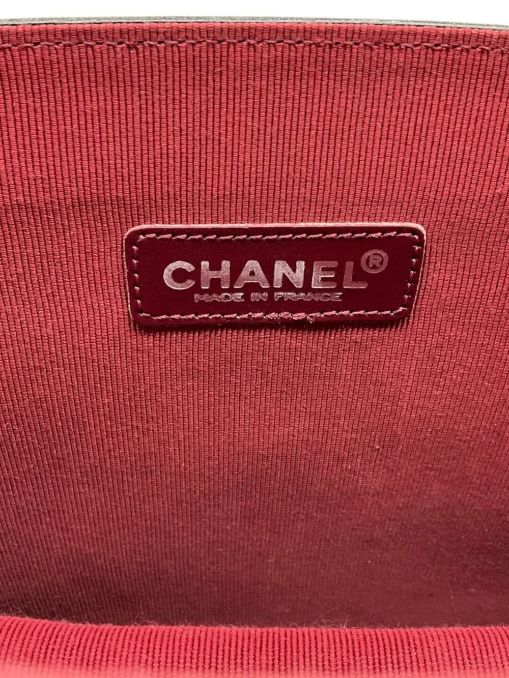 Chanel Vintage Burgundy Leather Shopper Tote